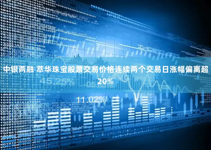 中银两融 萃华珠宝股票交易价格连续两个交易日涨幅偏离超20%