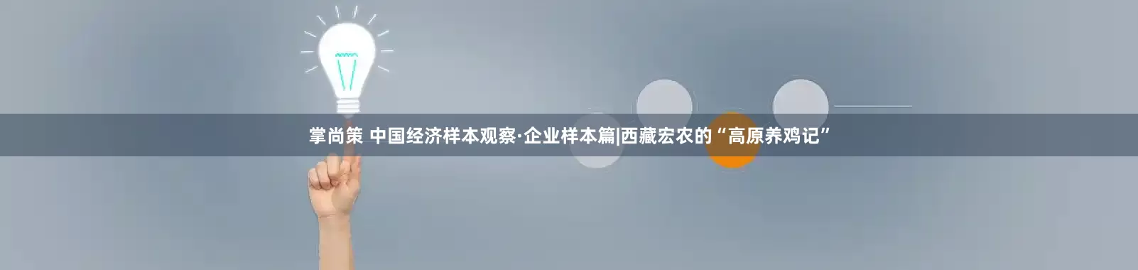 掌尚策 中国经济样本观察·企业样本篇|西藏宏农的“高原养鸡记”