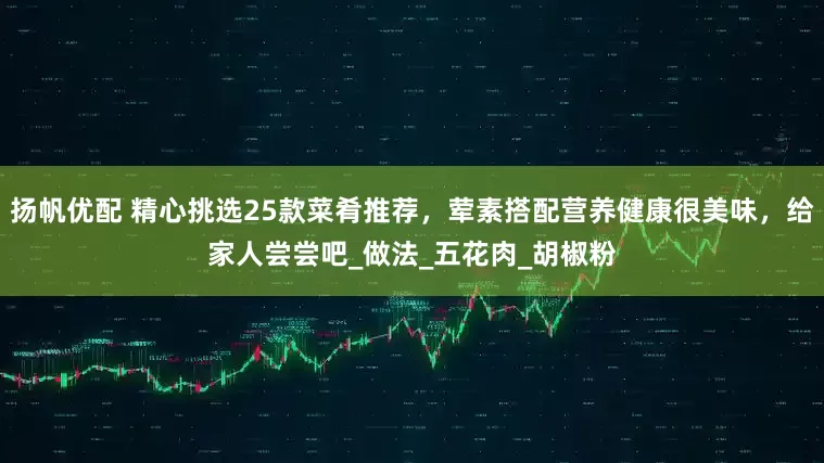 扬帆优配 精心挑选25款菜肴推荐，荤素搭配营养健康很美味，给家人尝尝吧_做法_五花肉_胡椒粉