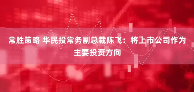 常胜策略 华民投常务副总裁陈飞：将上市公司作为主要投资方向
